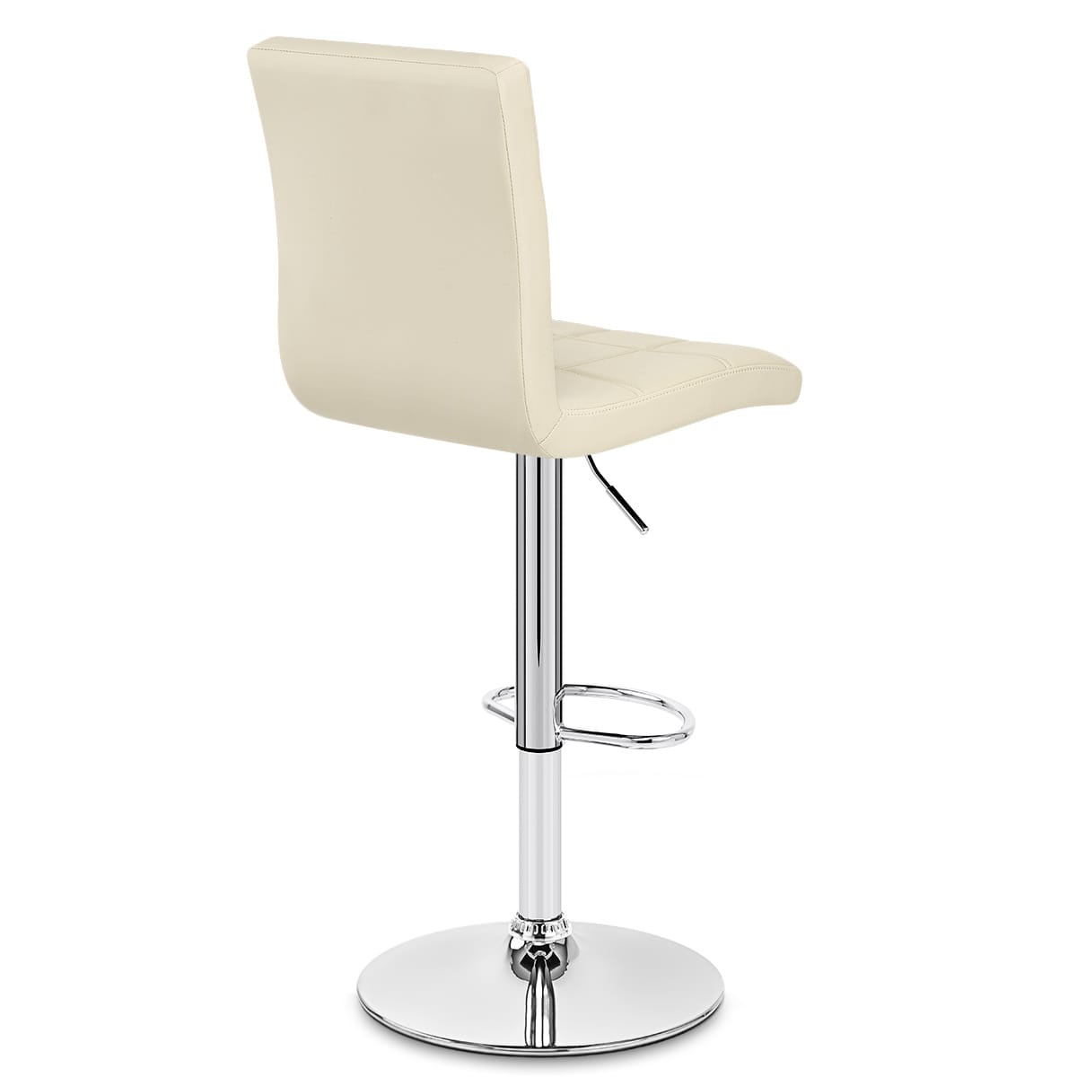 Sgabello Ecopelle Cromato - Criss Cross Crema