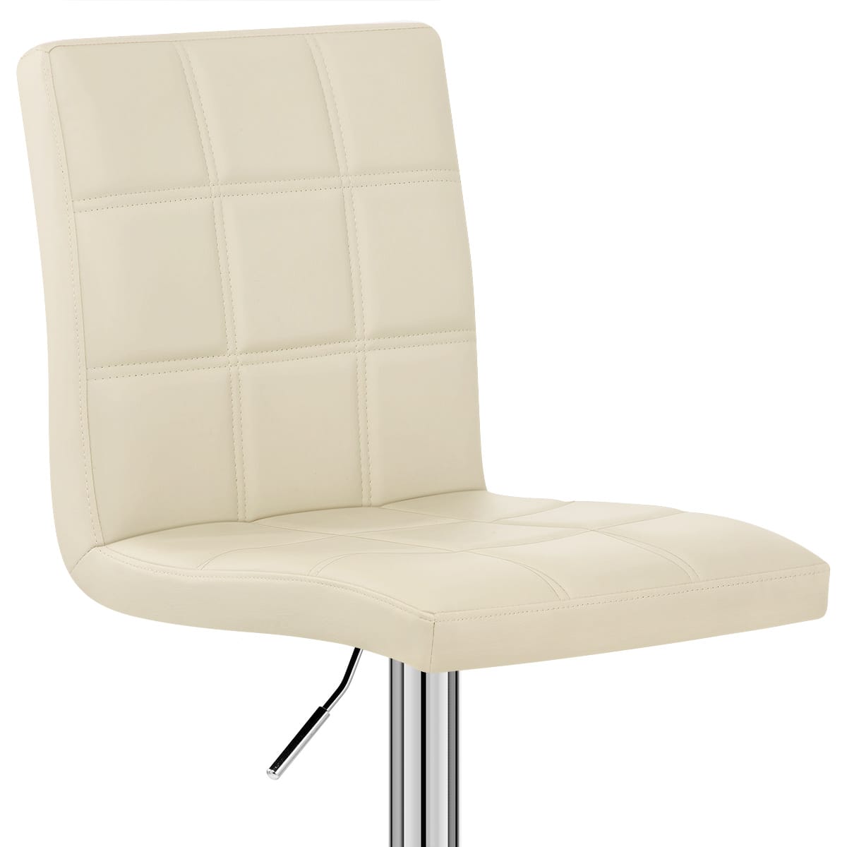 Sgabello Ecopelle Cromato - Criss Cross Crema