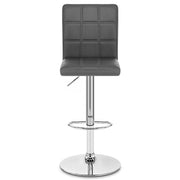 Sgabello Ecopelle Cromato - Criss Cross Grigio