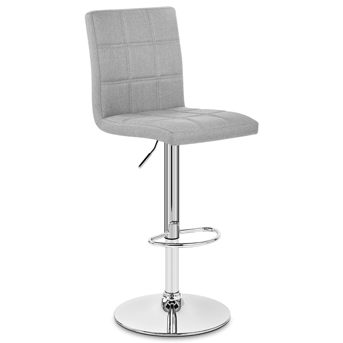 Sgabello Tessuto Cromato - Criss Cross Grigio