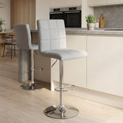 Sgabello Tessuto Cromato - Criss Cross Grigio