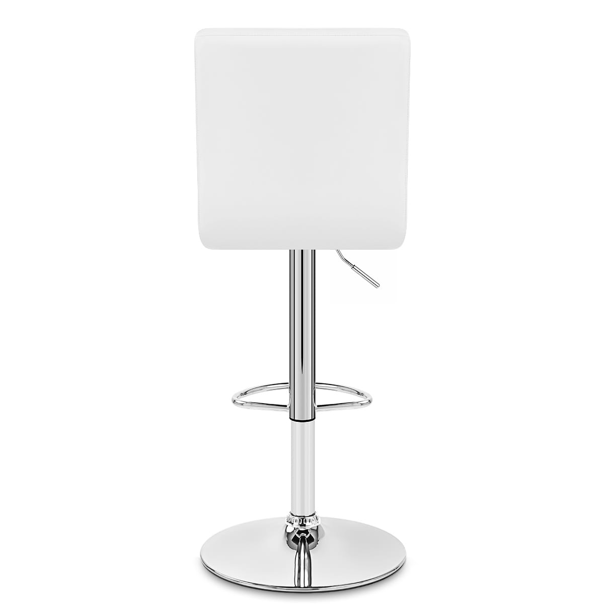 Sgabello Ecopelle Cromato - Criss Cross Bianco