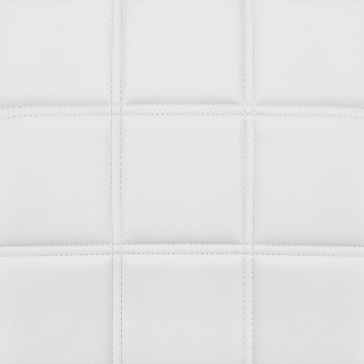 Sgabello Ecopelle Cromato - Criss Cross Bianco