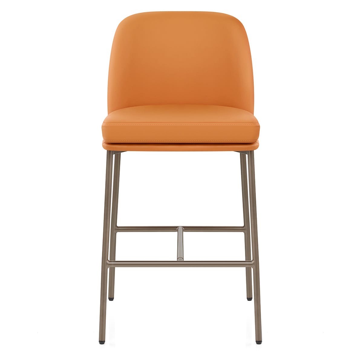 Sgabello Vera Pelle - Cruz Arancione