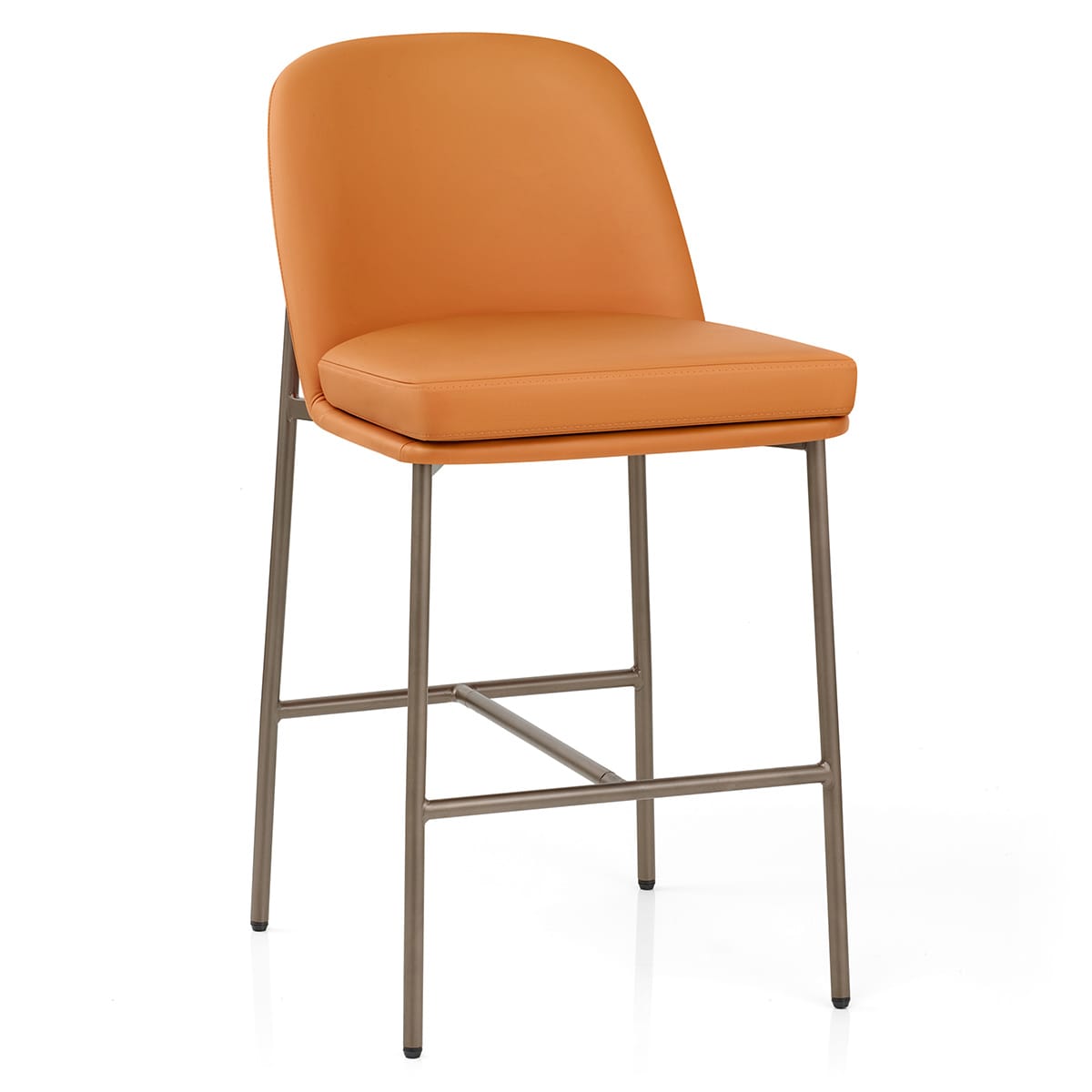 Sgabello Vera Pelle - Cruz Arancione
