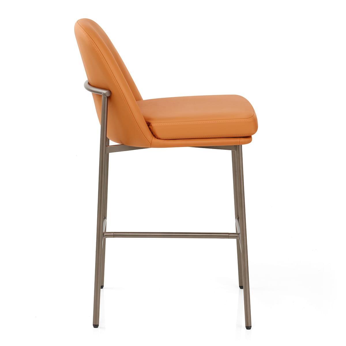 Sgabello Vera Pelle - Cruz Arancione