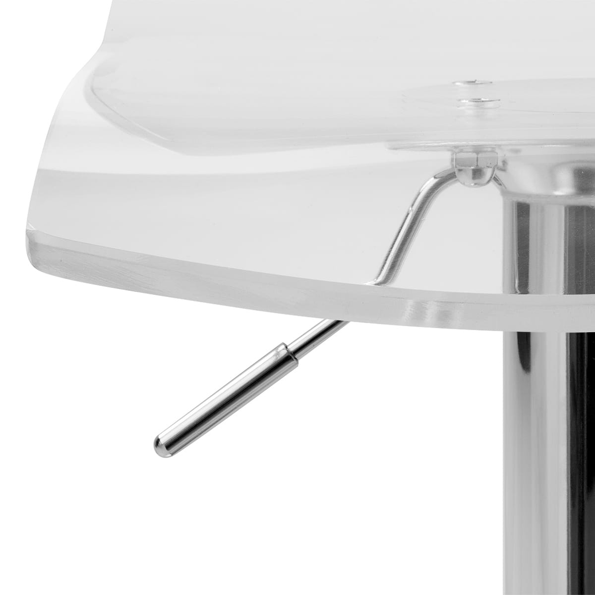 Sgabello Plastica Cromato - Crystal Trasparente