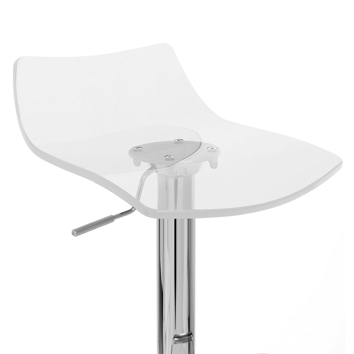 Sgabello Plastica Cromato - Crystal Trasparente