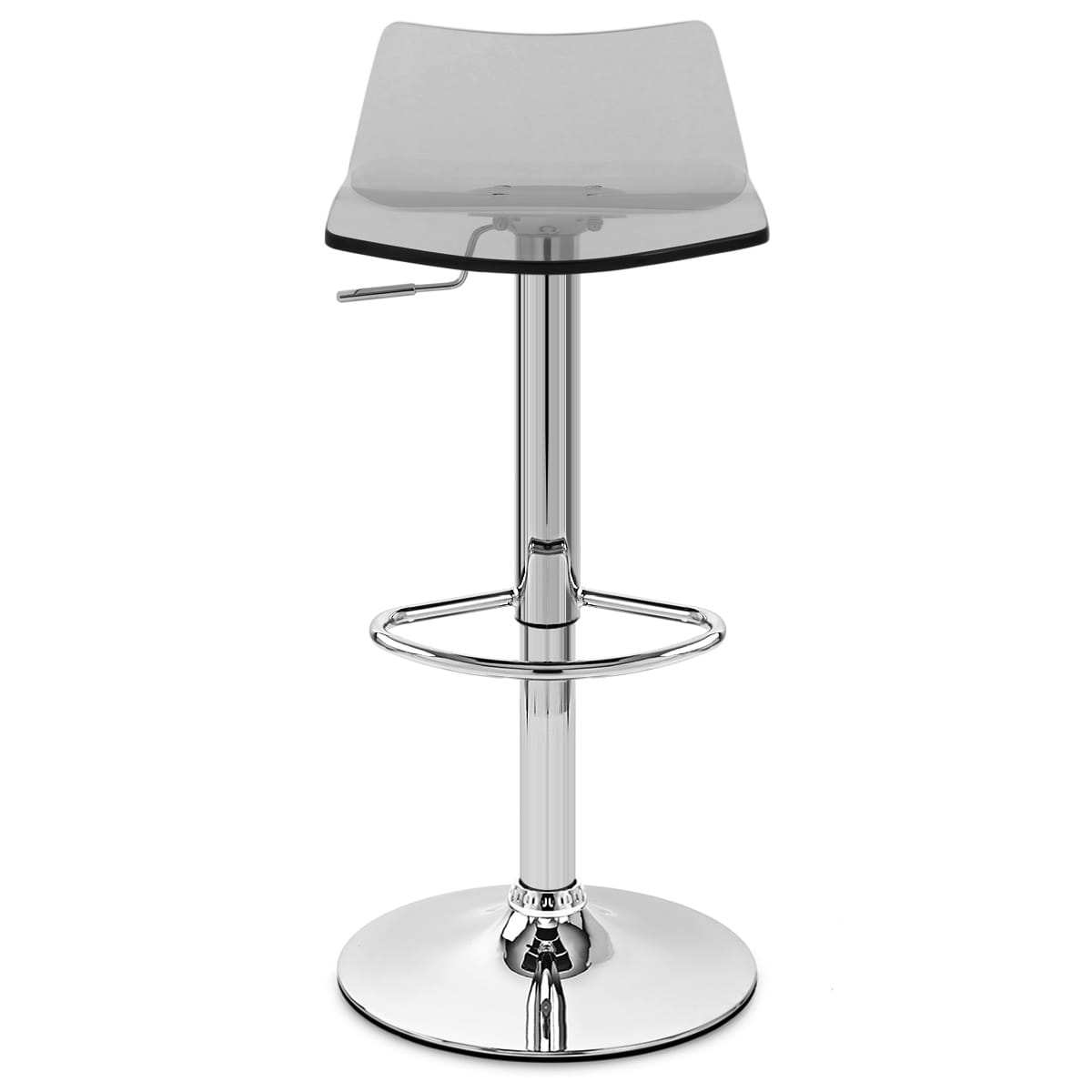 Sgabello Plastica Cromato - Crystal Grigio