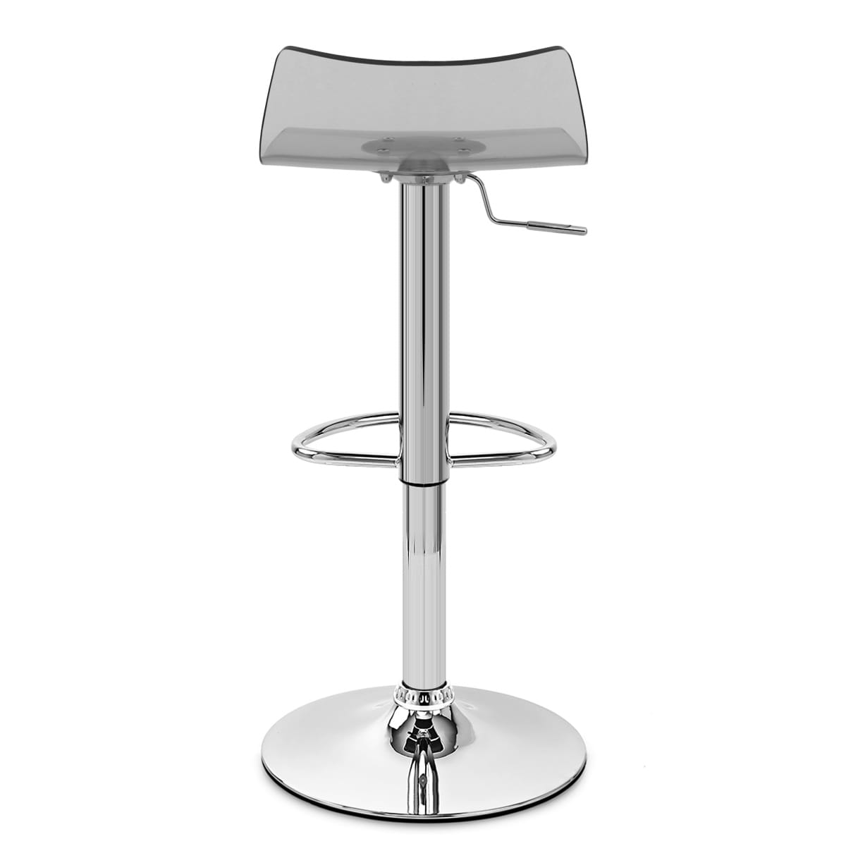 Sgabello Plastica Cromato - Crystal Grigio