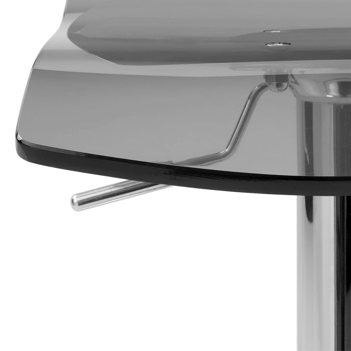Sgabello Plastica Cromato - Crystal Grigio