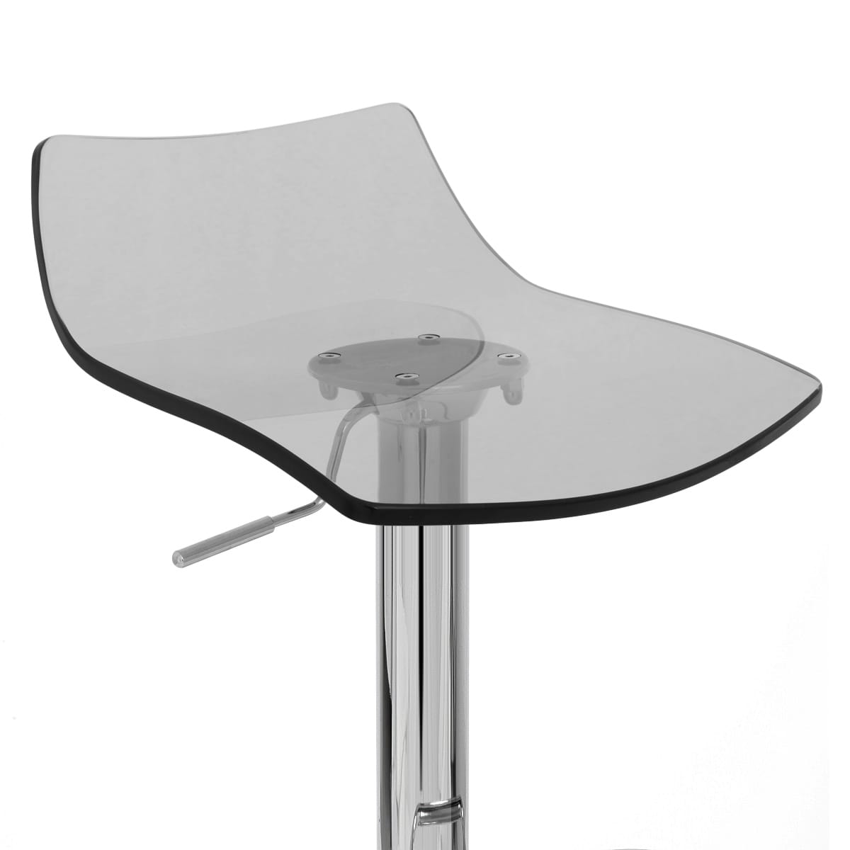Sgabello Plastica Cromato - Crystal Grigio