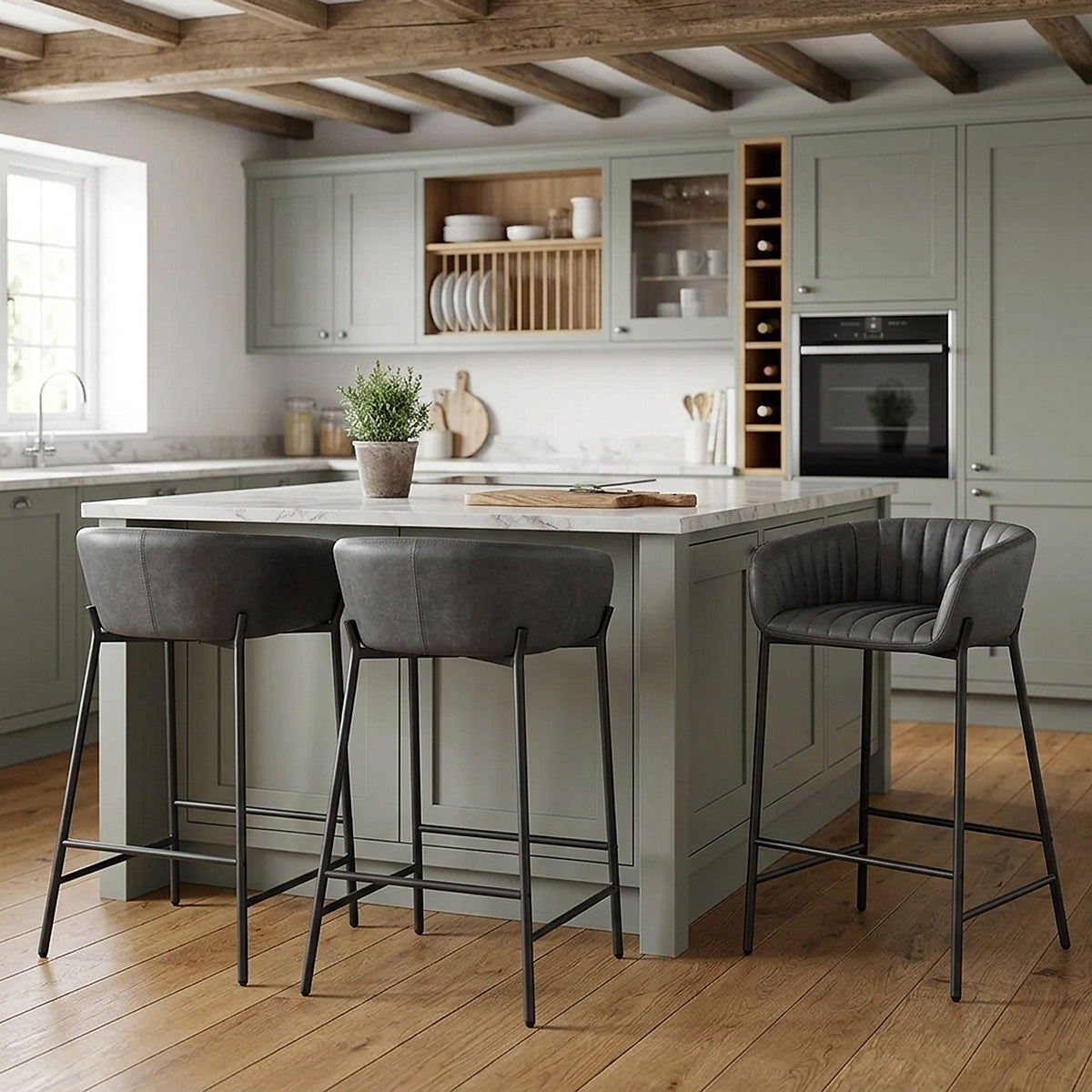 Sgabello Ecopelle - Cub Grigio