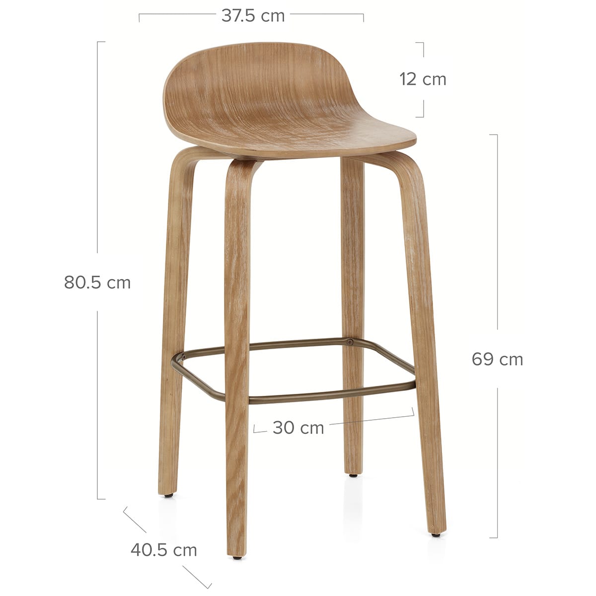 Sgabello Legno Chiaro - Curve Legno