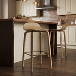 Sgabello Legno Chiaro - Curve Legno