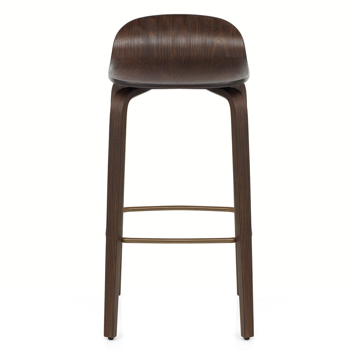Sgabello legno scuro - Curve Legno