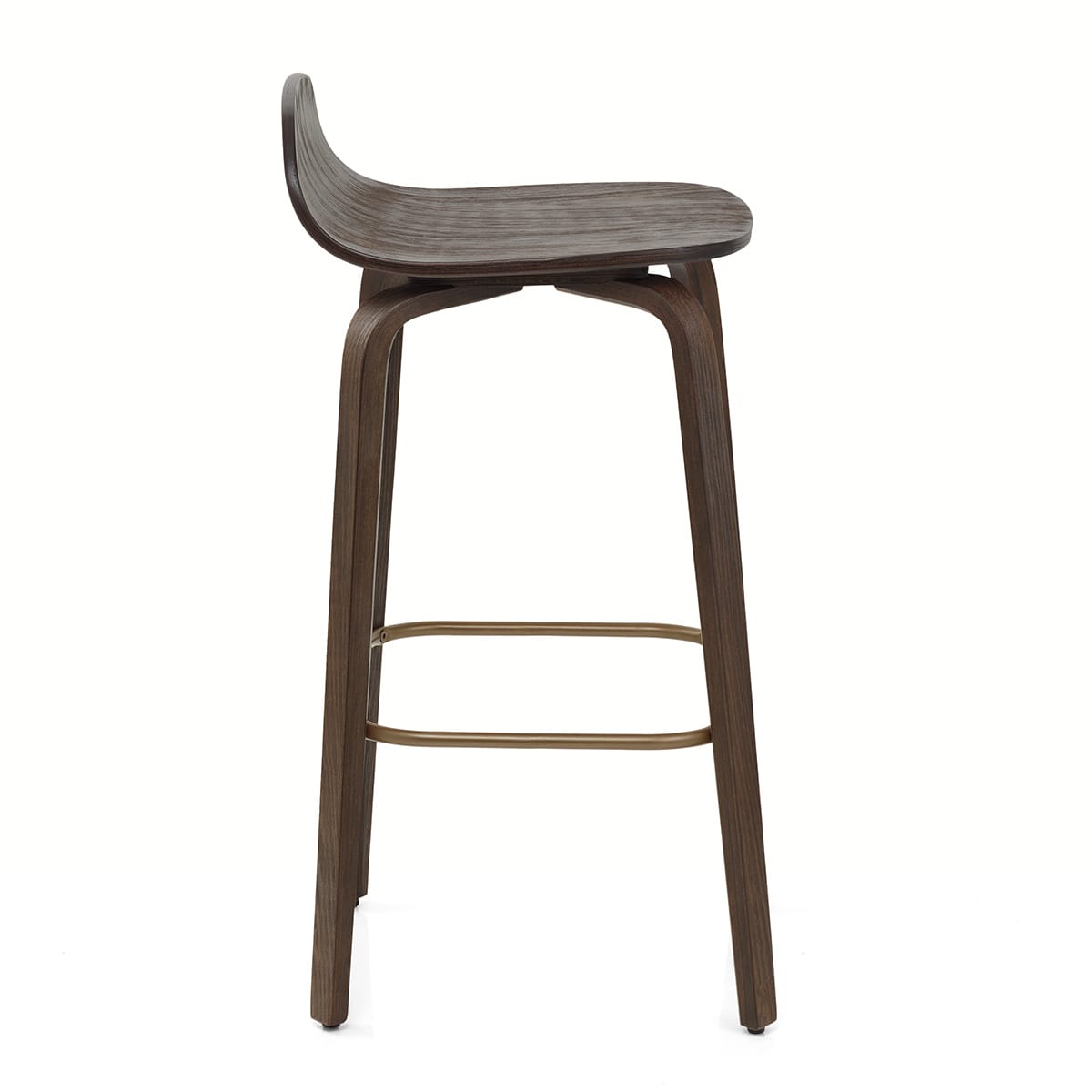 Sgabello legno scuro - Curve Legno