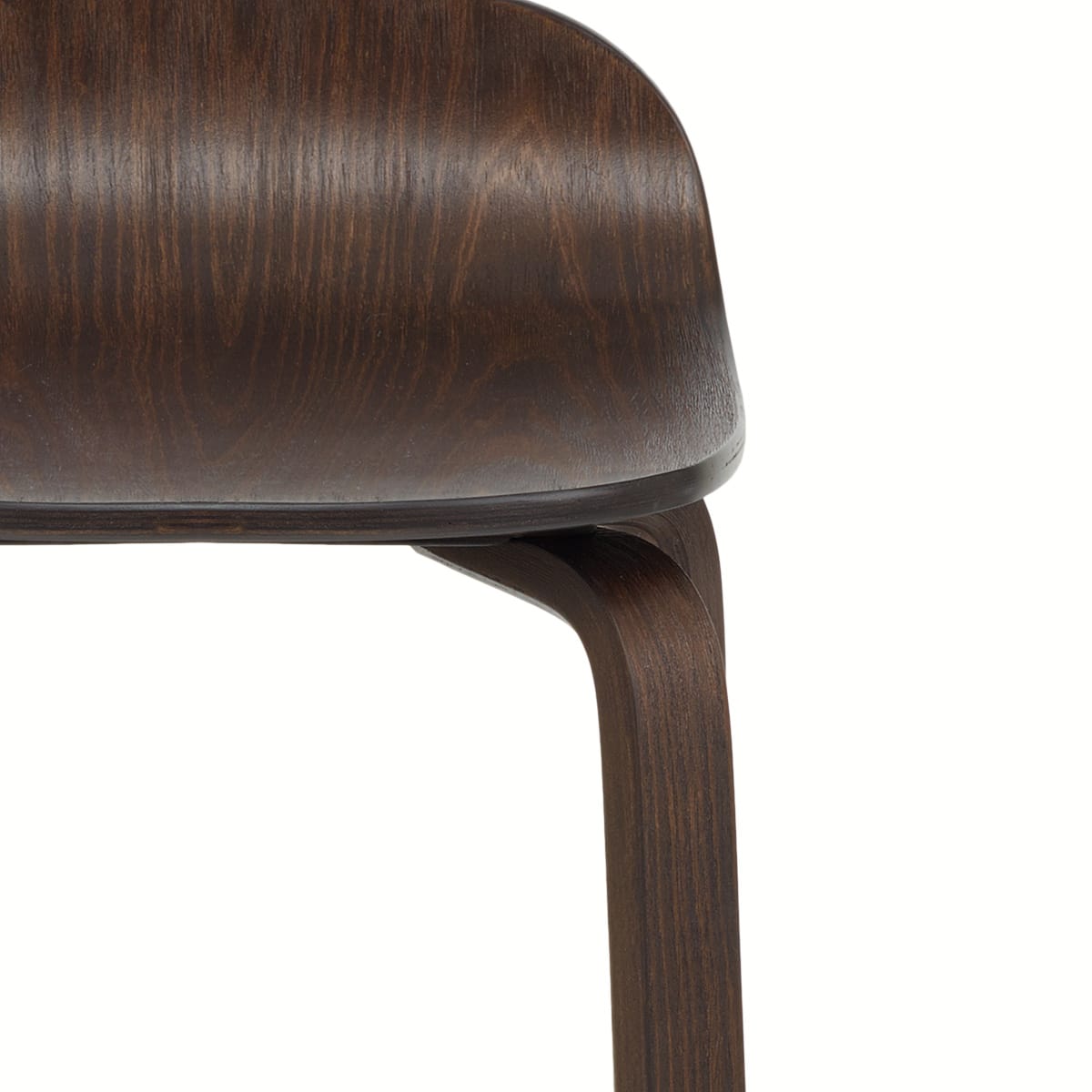 Sgabello legno scuro - Curve Legno