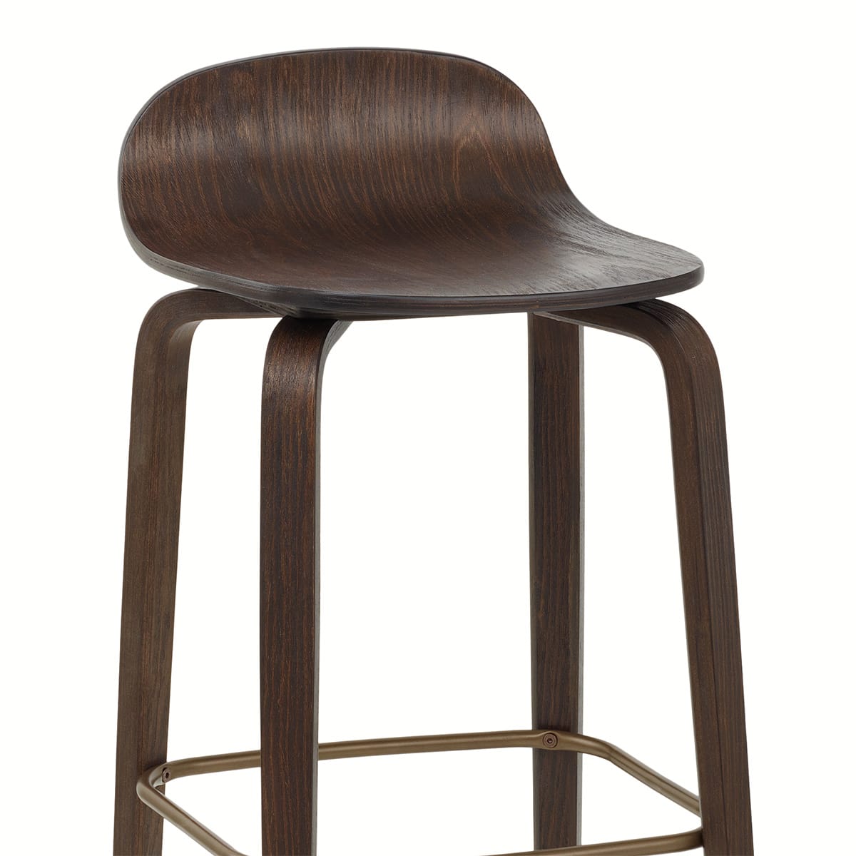 Sgabello legno scuro - Curve Legno