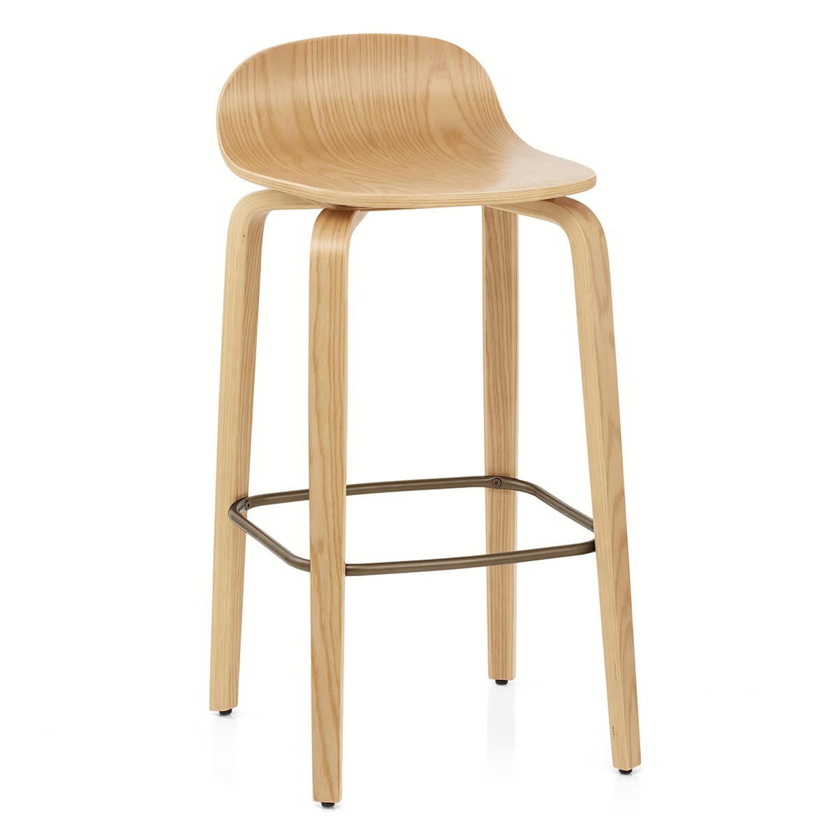 Sgabello Legno - Curve Quercia Lucida