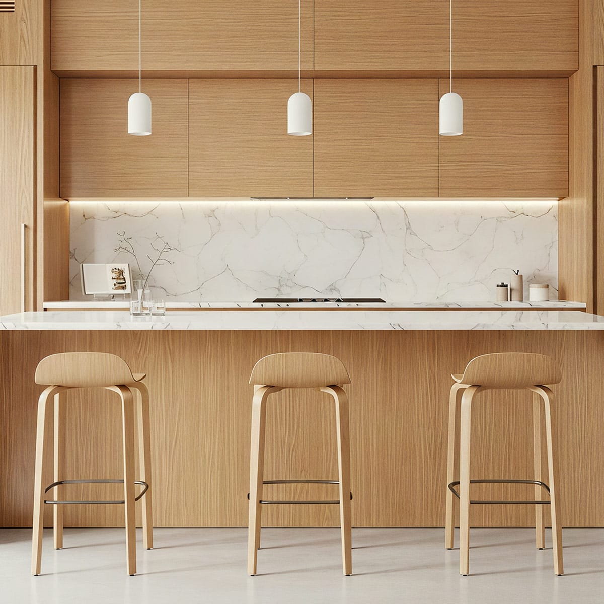 Sgabello Legno - Curve Quercia Lucida
