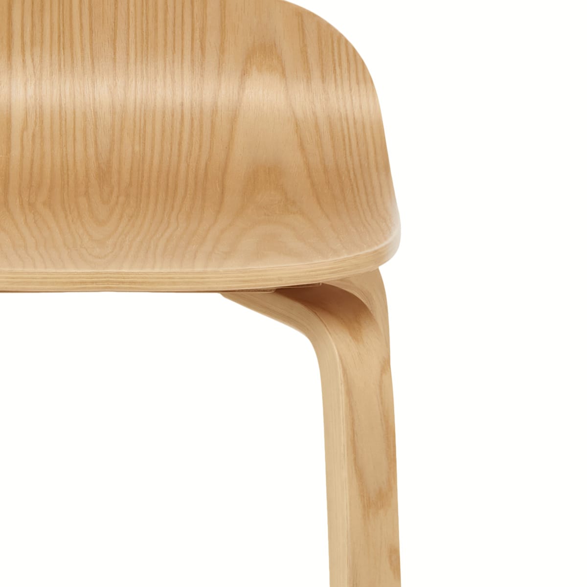 Sgabello Legno - Curve Quercia Lucida