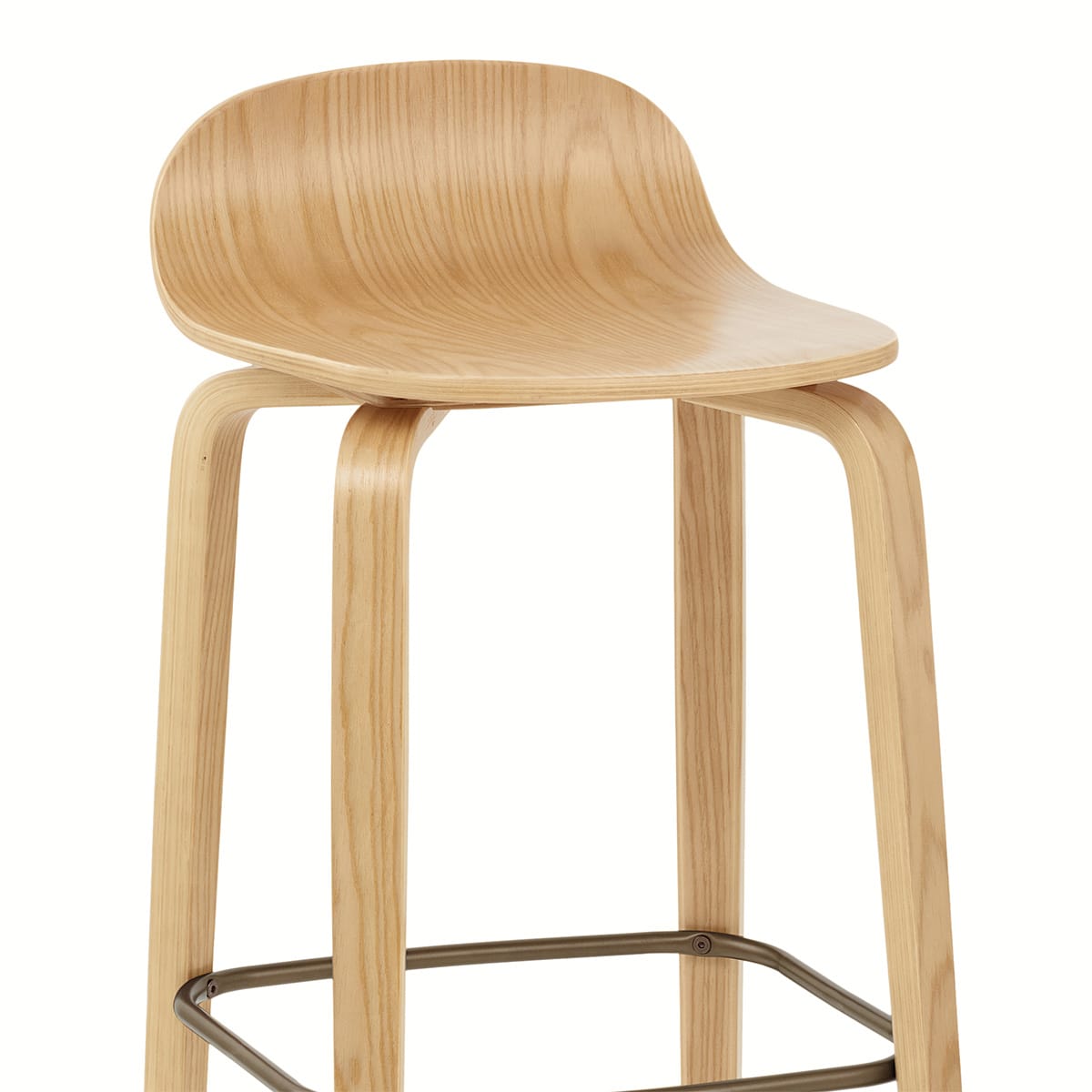 Sgabello Legno - Curve Quercia Lucida
