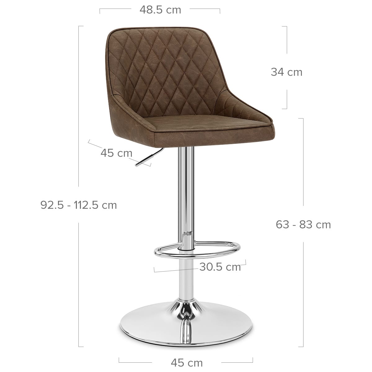 Sgabello Ecopelle - Darwin Marrone