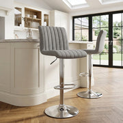 Sgabello Cromato Tessuto - Debut Grigio