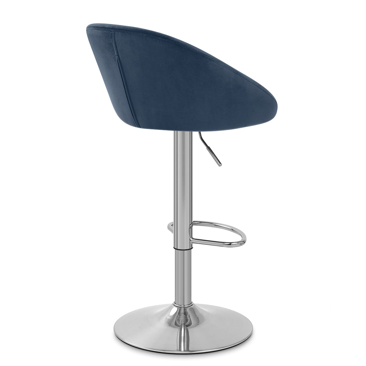 Sgabello Velluto Satinato - Decco Blu