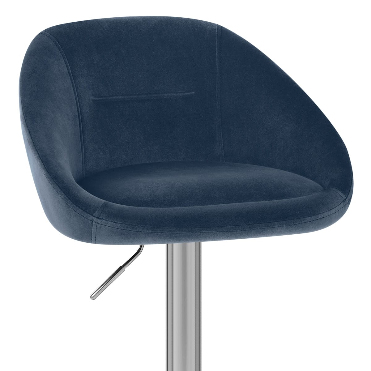 Sgabello Velluto Satinato - Decco Blu
