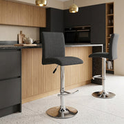 Sgabello in Tessuto - Deluxe High Back Grigio