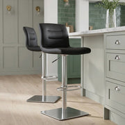 Sgabello Vero Cuoio Satinato - Paradis Deluxe Grigio