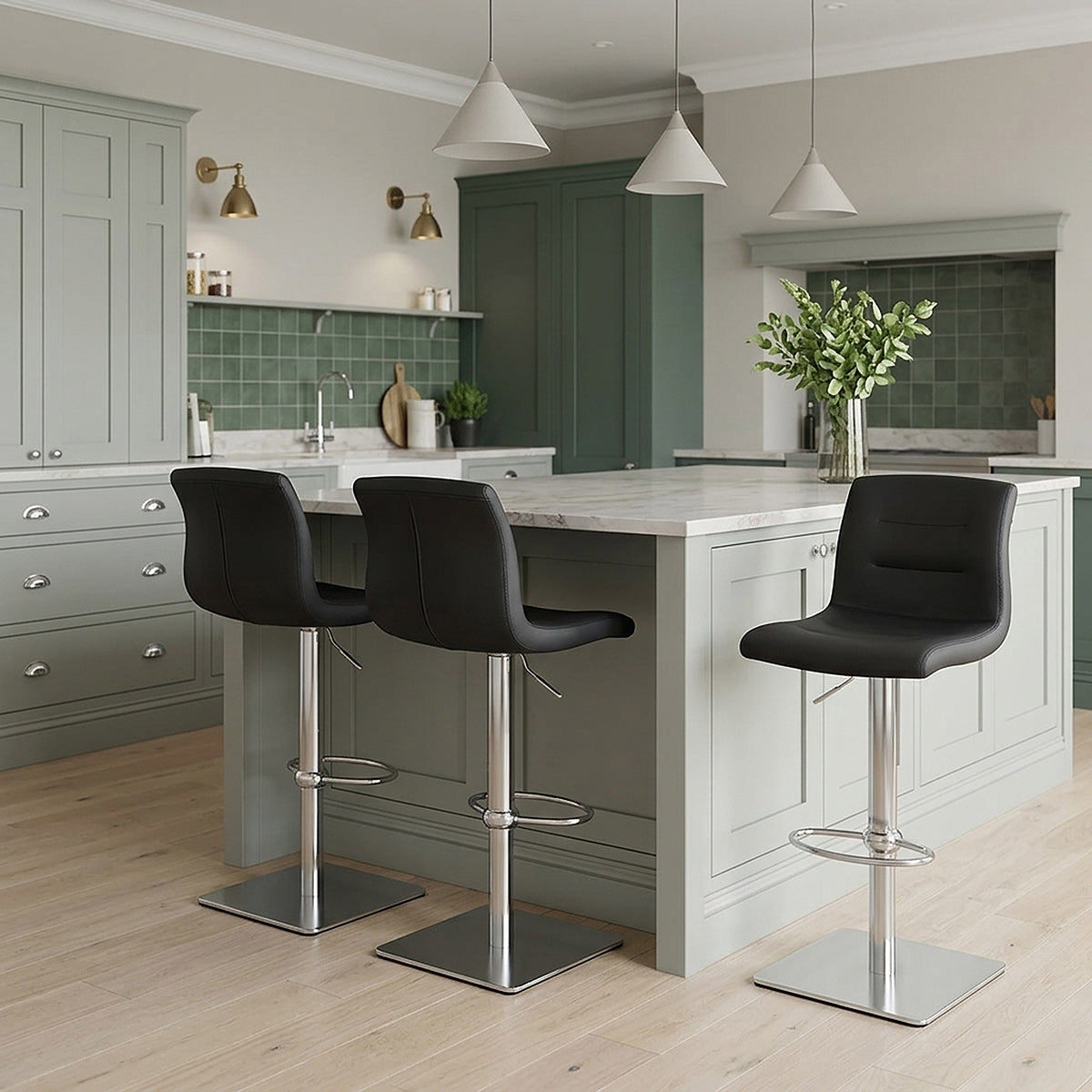 Sgabello Vero Cuoio Satinato - Paradis Deluxe Grigio