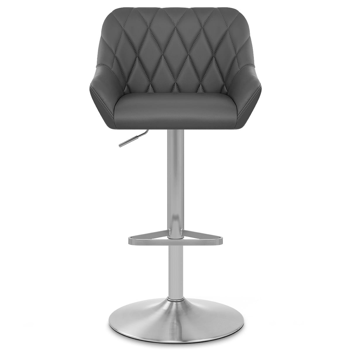 Sgabello Ecopelle Satinato - Detroit Grigio