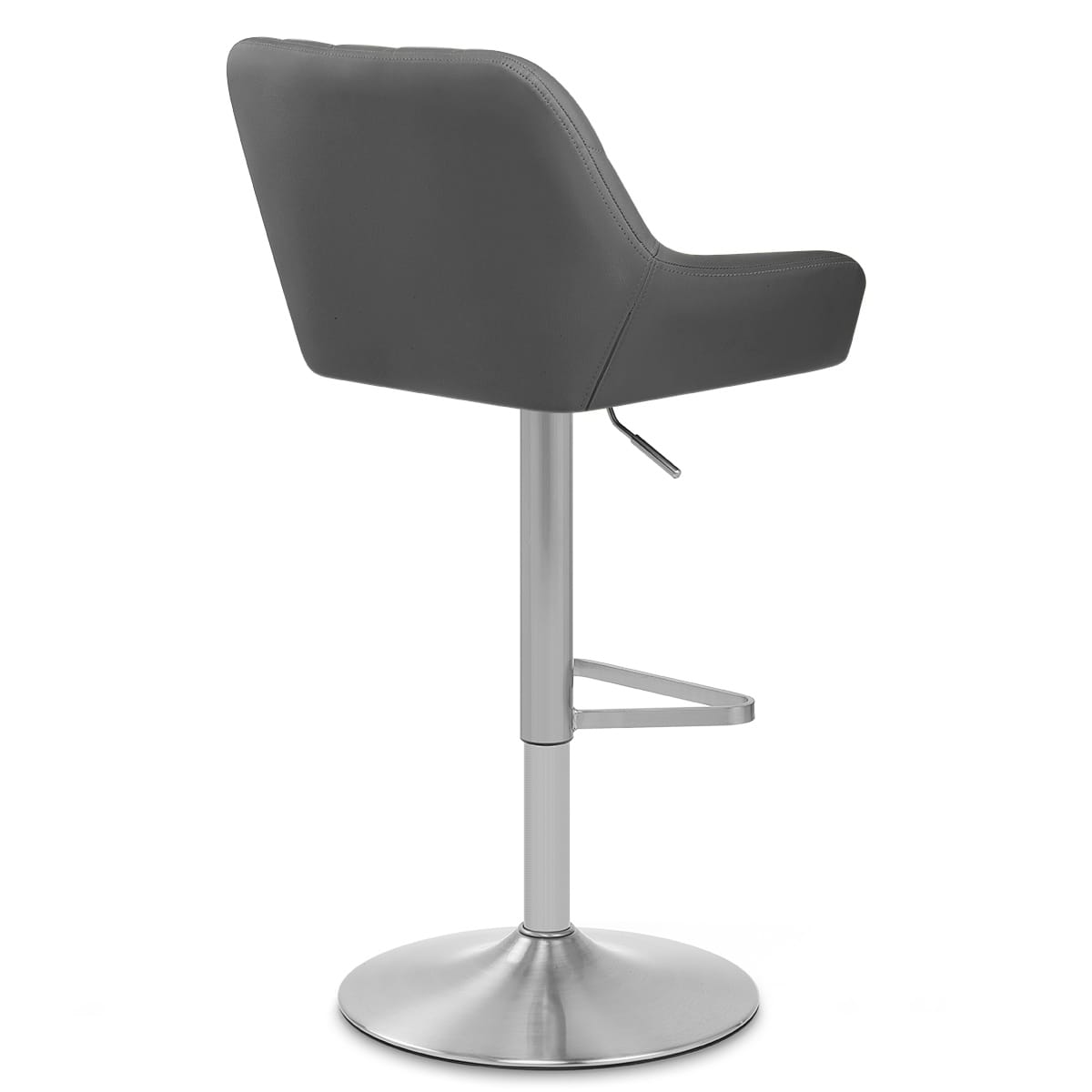 Sgabello Ecopelle Satinato - Detroit Grigio