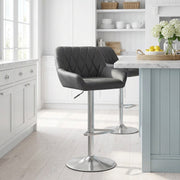 Sgabello Ecopelle Satinato - Detroit Grigio