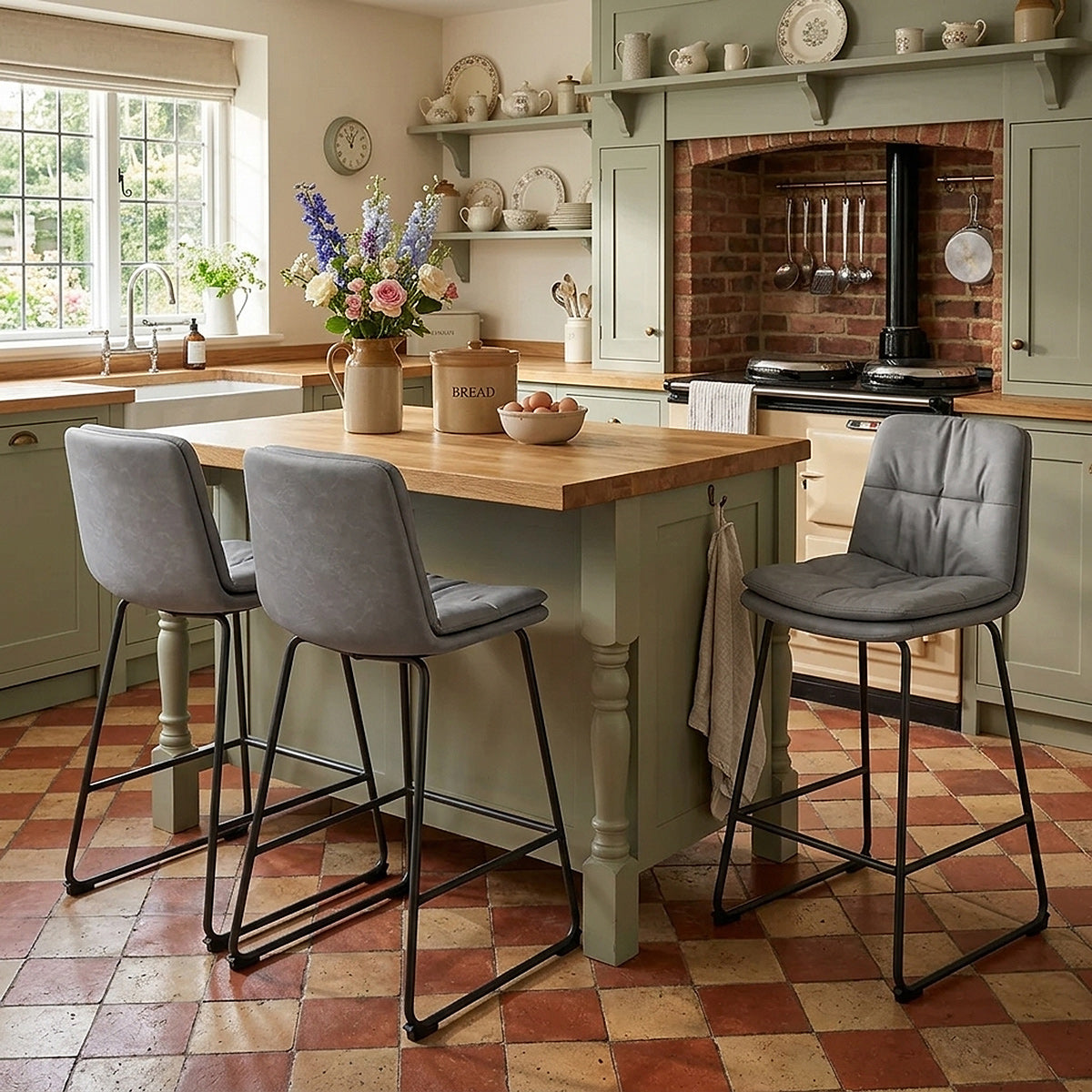 Sgabello Ecopelle - Devine Grigio