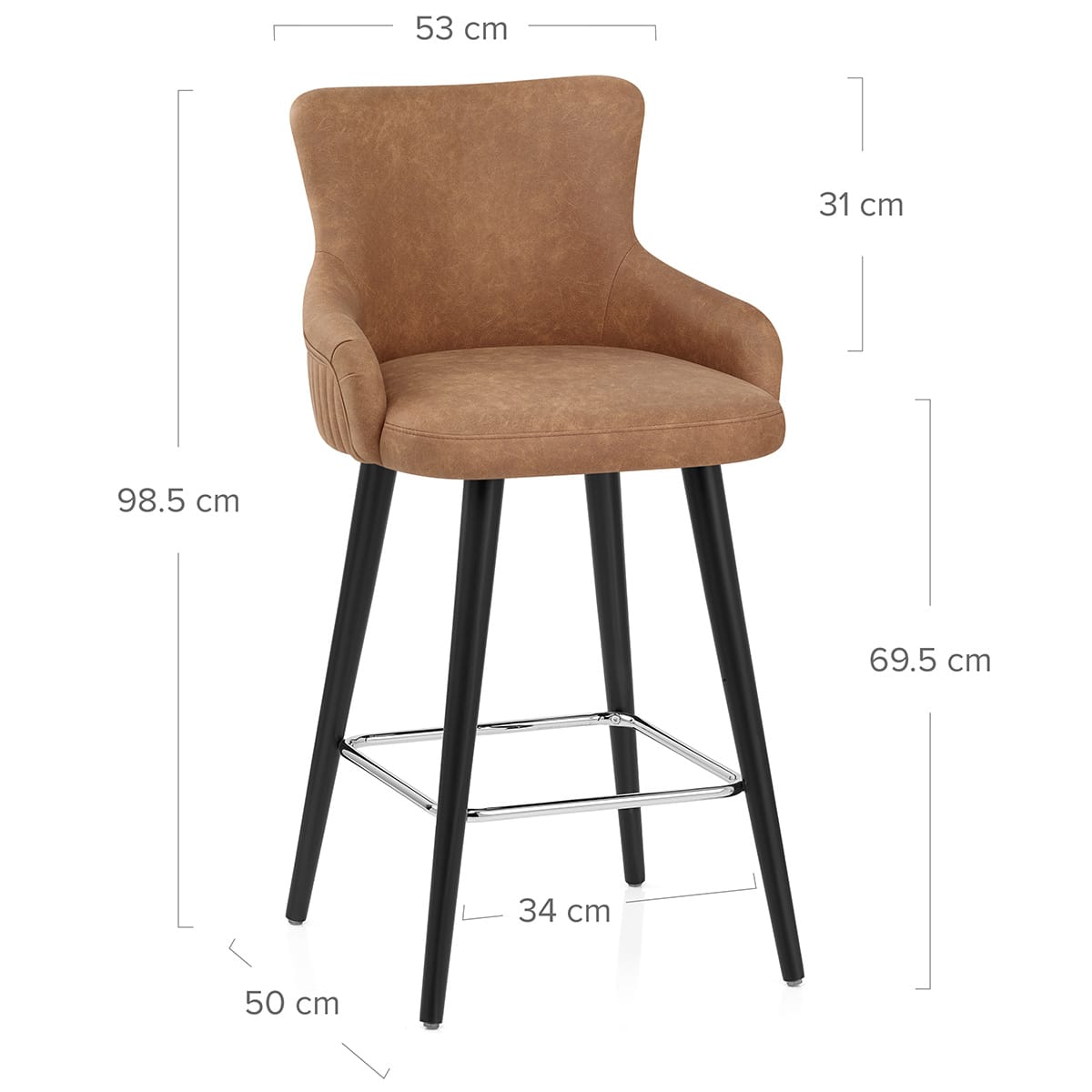 Sgabello Ecopelle - Diablo Marrone