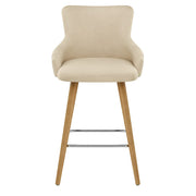 Sgabello Ecopelle - Diablo Legno Crema