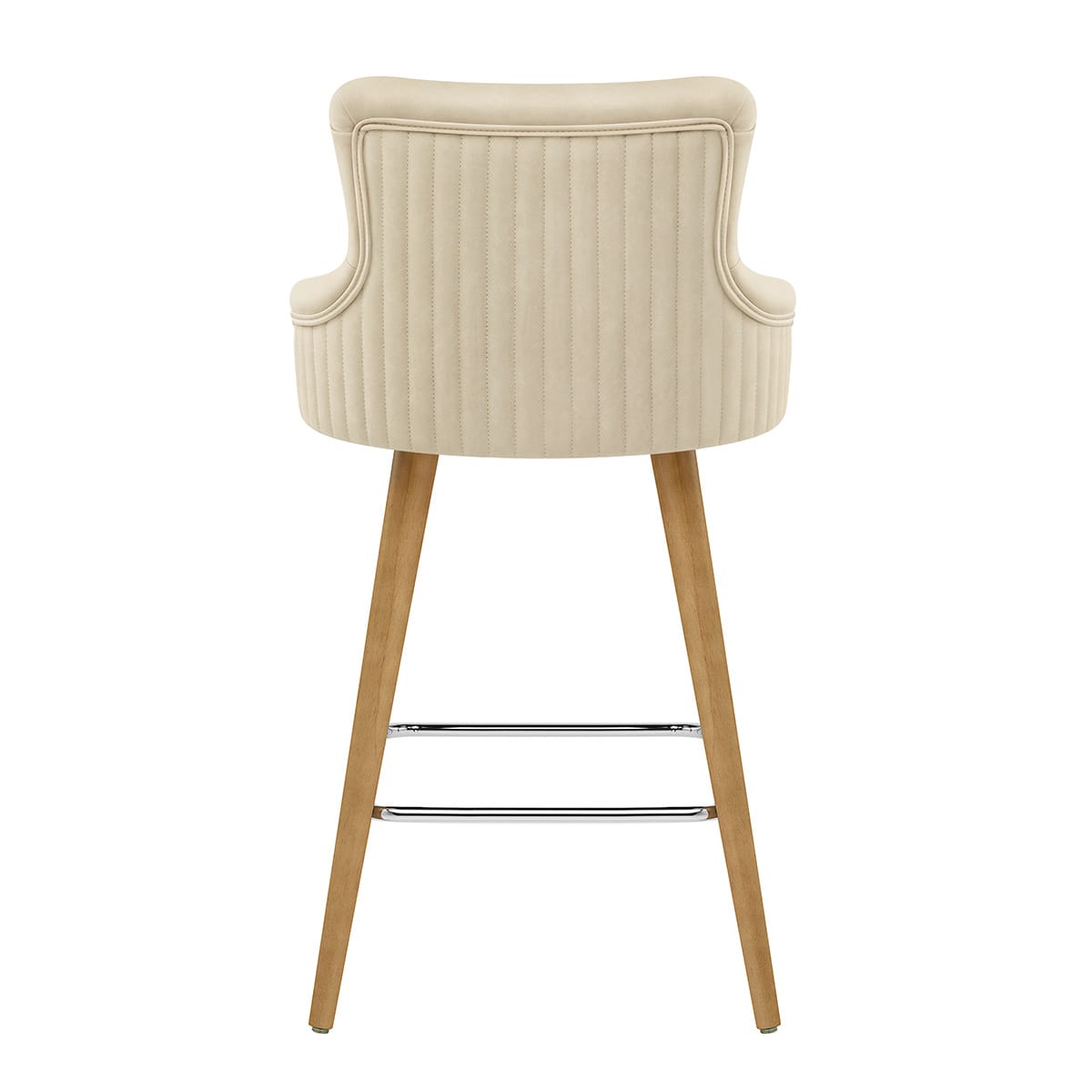 Sgabello Ecopelle - Diablo Legno Crema