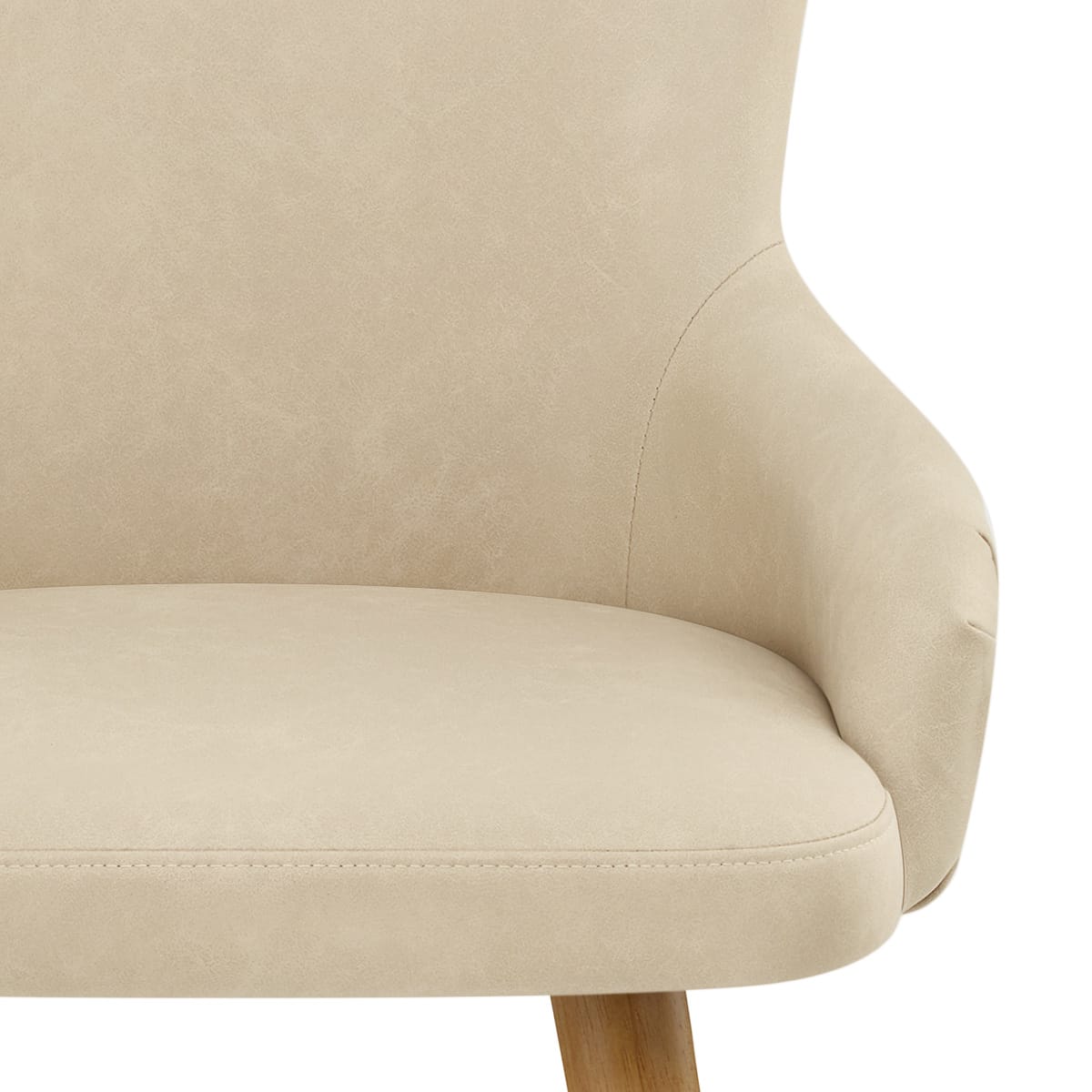 Sgabello Ecopelle - Diablo Legno Crema