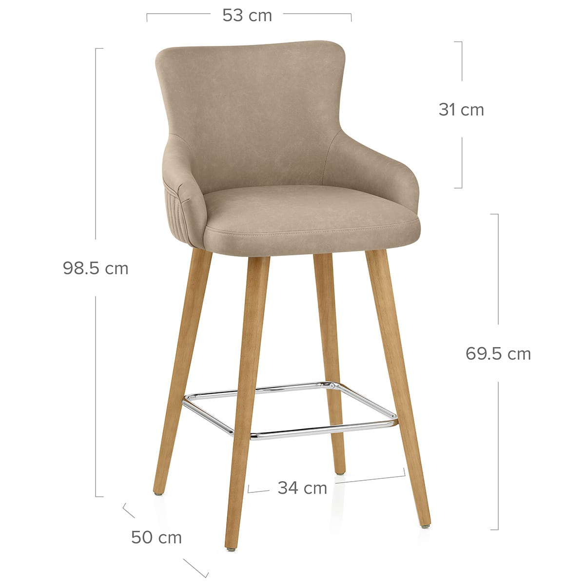 Sgabello Ecopelle - Diablo Legno Talpa