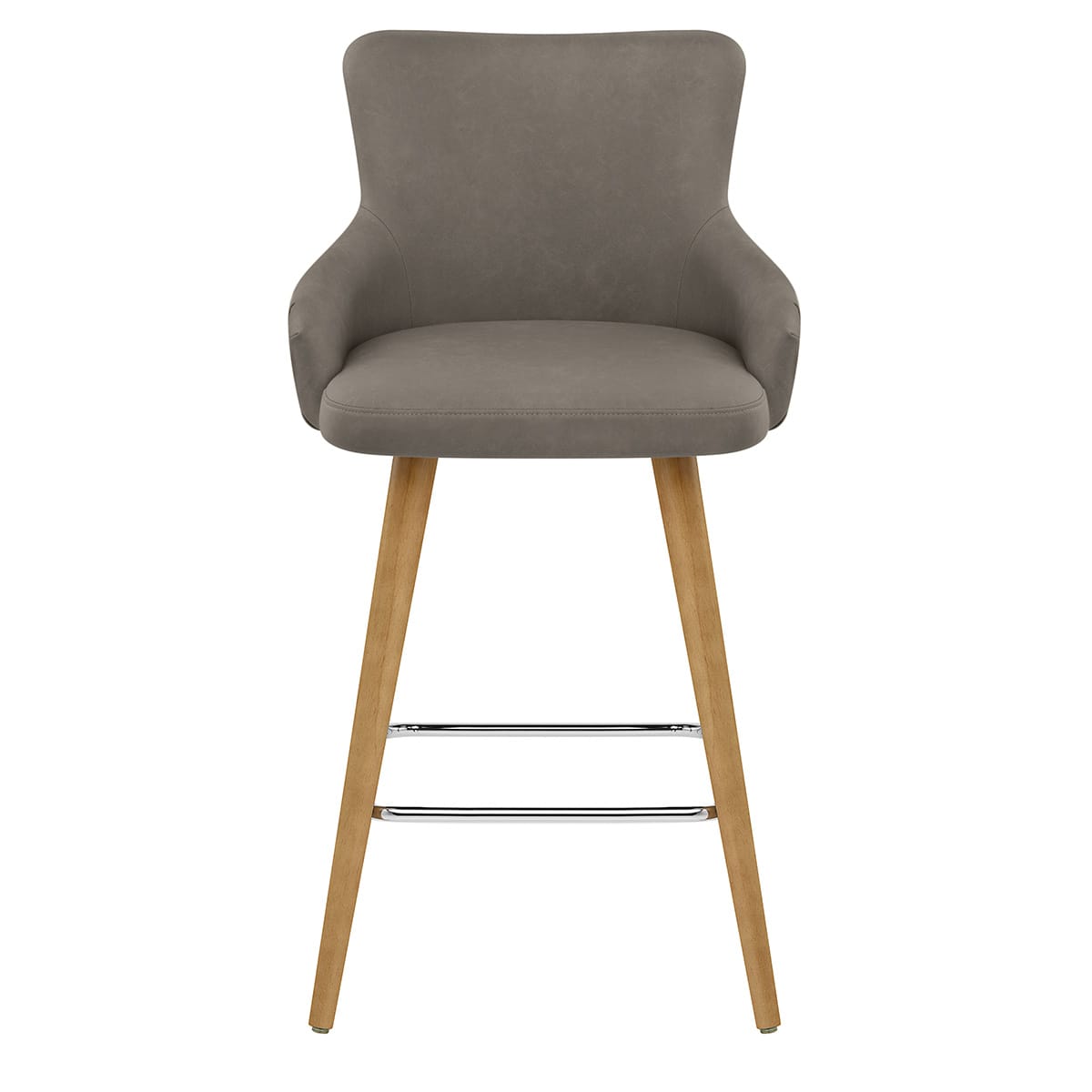Sgabello Ecopelle - Diablo Legno Grigio