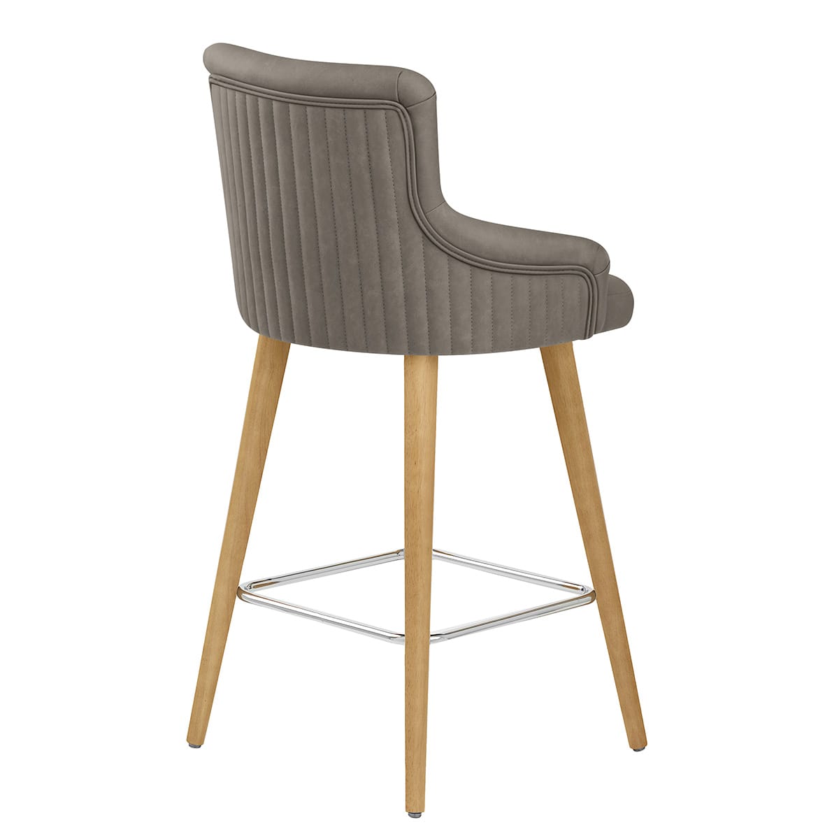 Sgabello Ecopelle - Diablo Legno Grigio