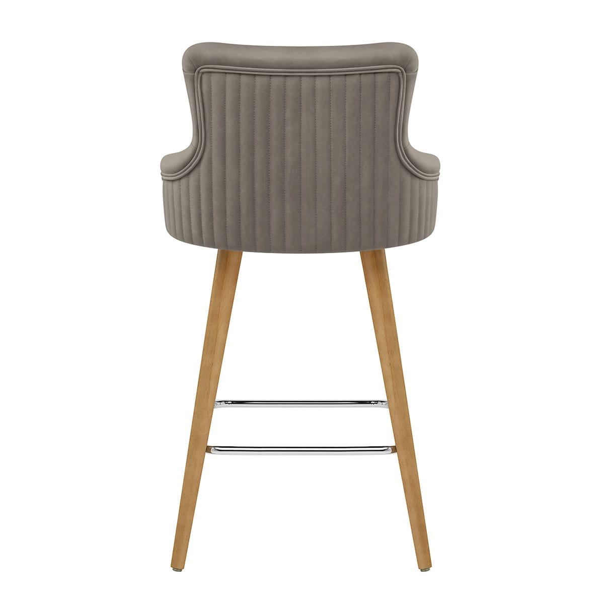 Sgabello Ecopelle - Diablo Legno Grigio