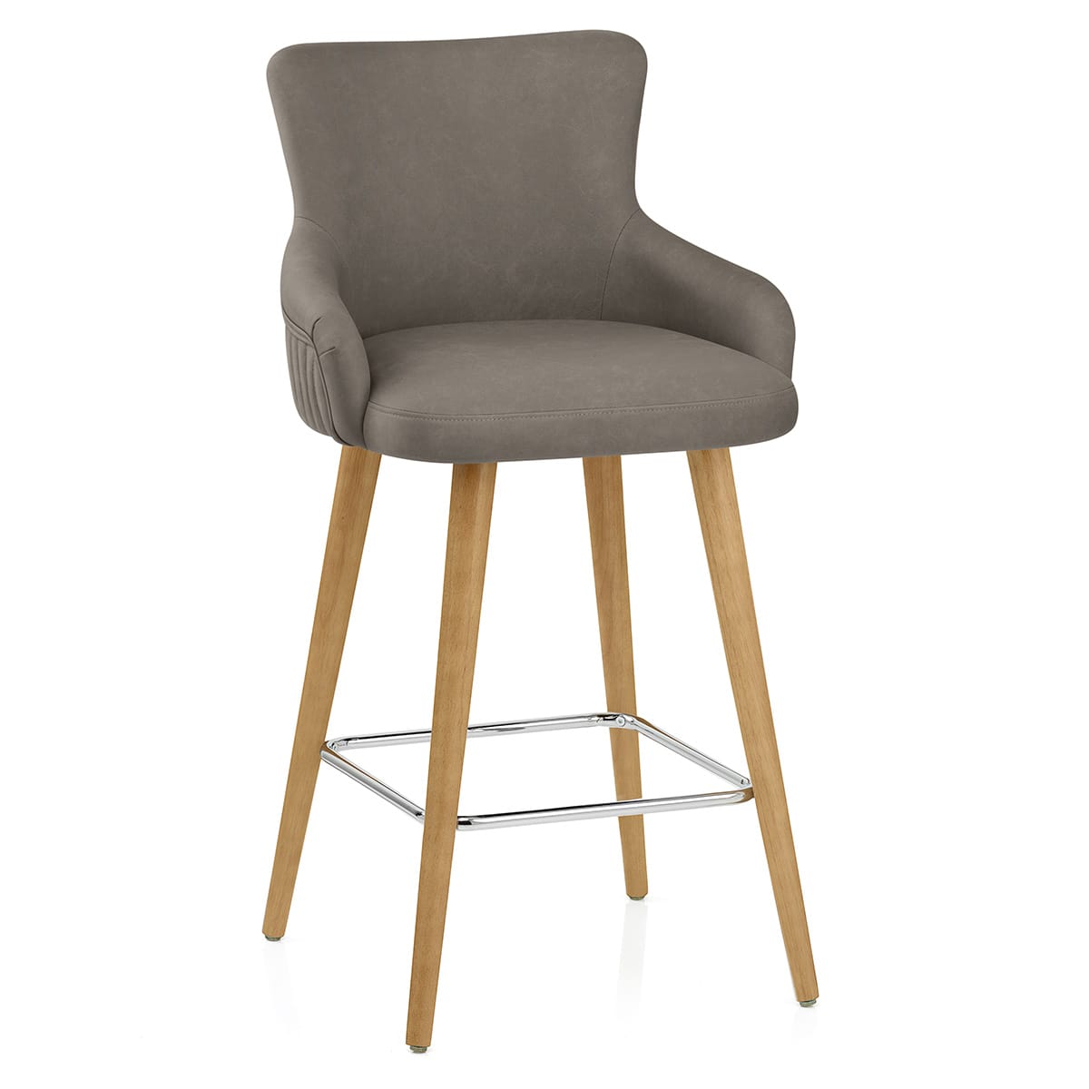 Sgabello Ecopelle - Diablo Legno Grigio