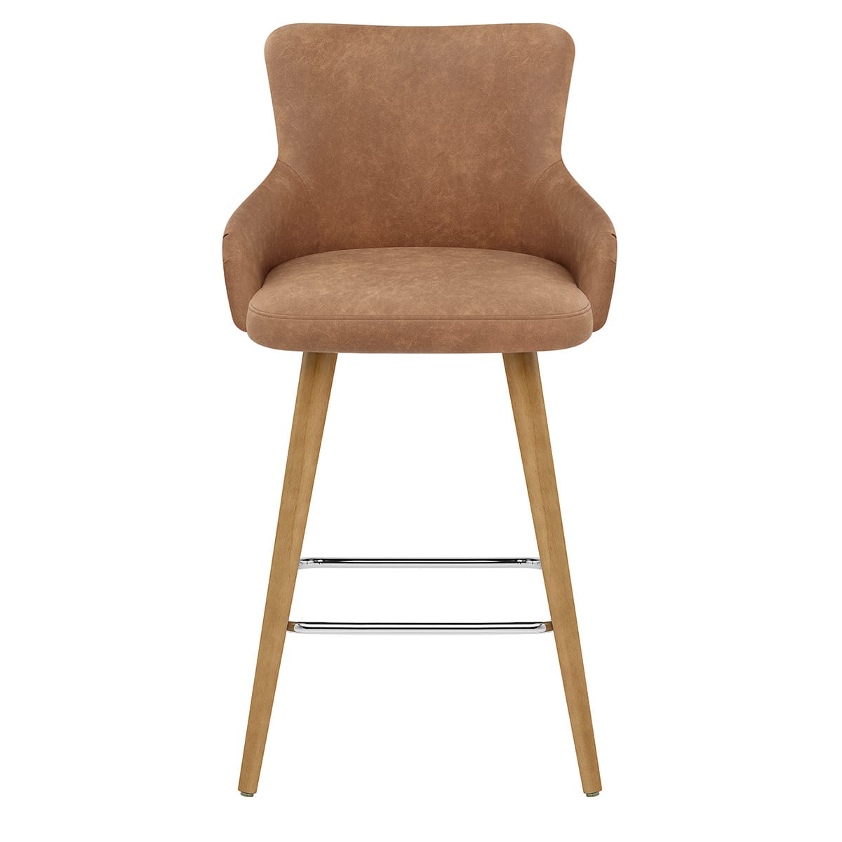 Sgabello Ecopelle - Diablo Legno Marrone