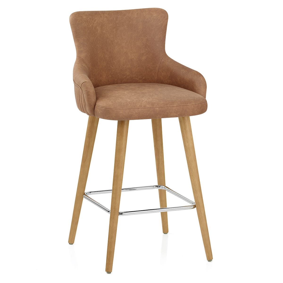 Sgabello Ecopelle - Diablo Legno Marrone