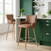 Sgabello Ecopelle - Diablo Legno Marrone